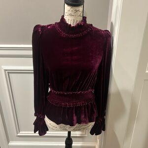 Jill Stuart velvet top
